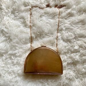 Gold Crossbody handbag clutch